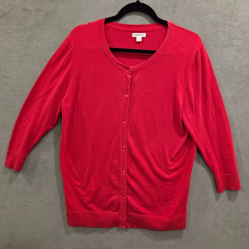 Merona Button-Up Cardigan Sweater Women's Size XL Office Business Casual Classic